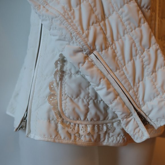 WOMENS CHEBY WHITE QUILTED LACE ITALIAN FULL ZIP JACKET 42 US/6 * - Picture 8 of 14